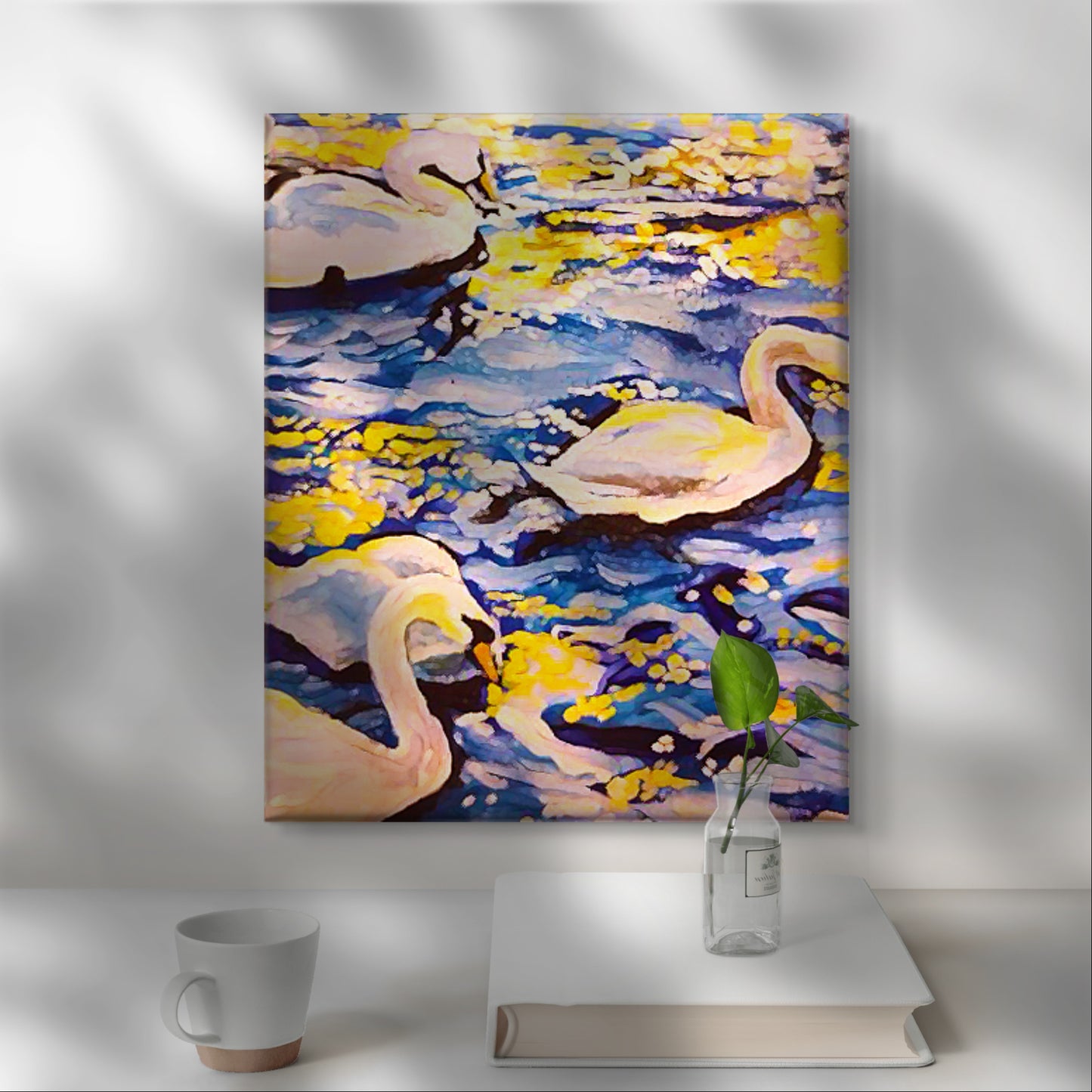 Swan Lagoon Canvas Art