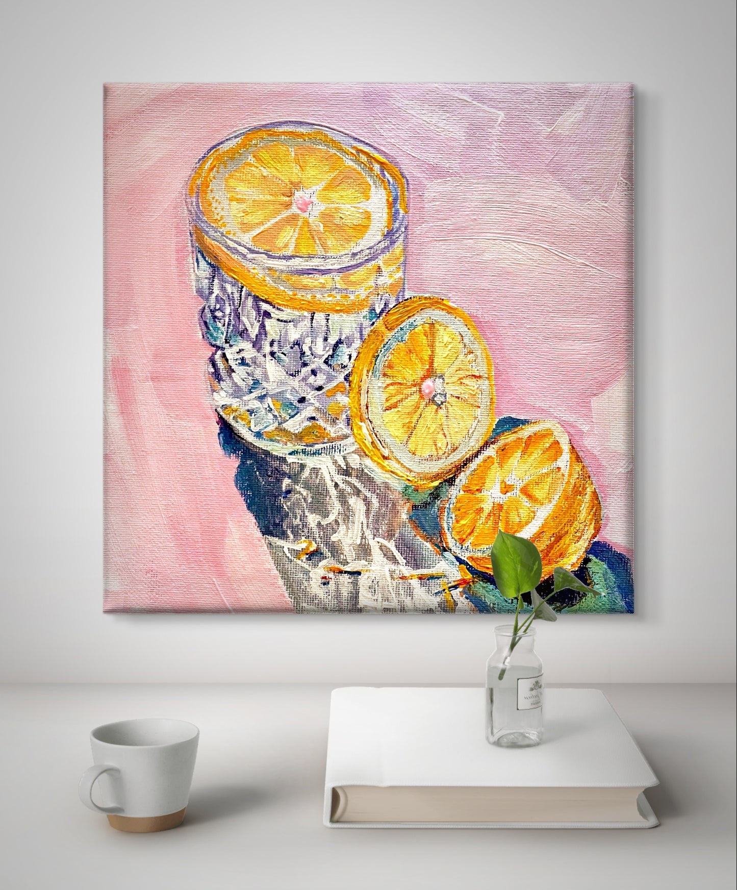 Lemon Water Canvas Art