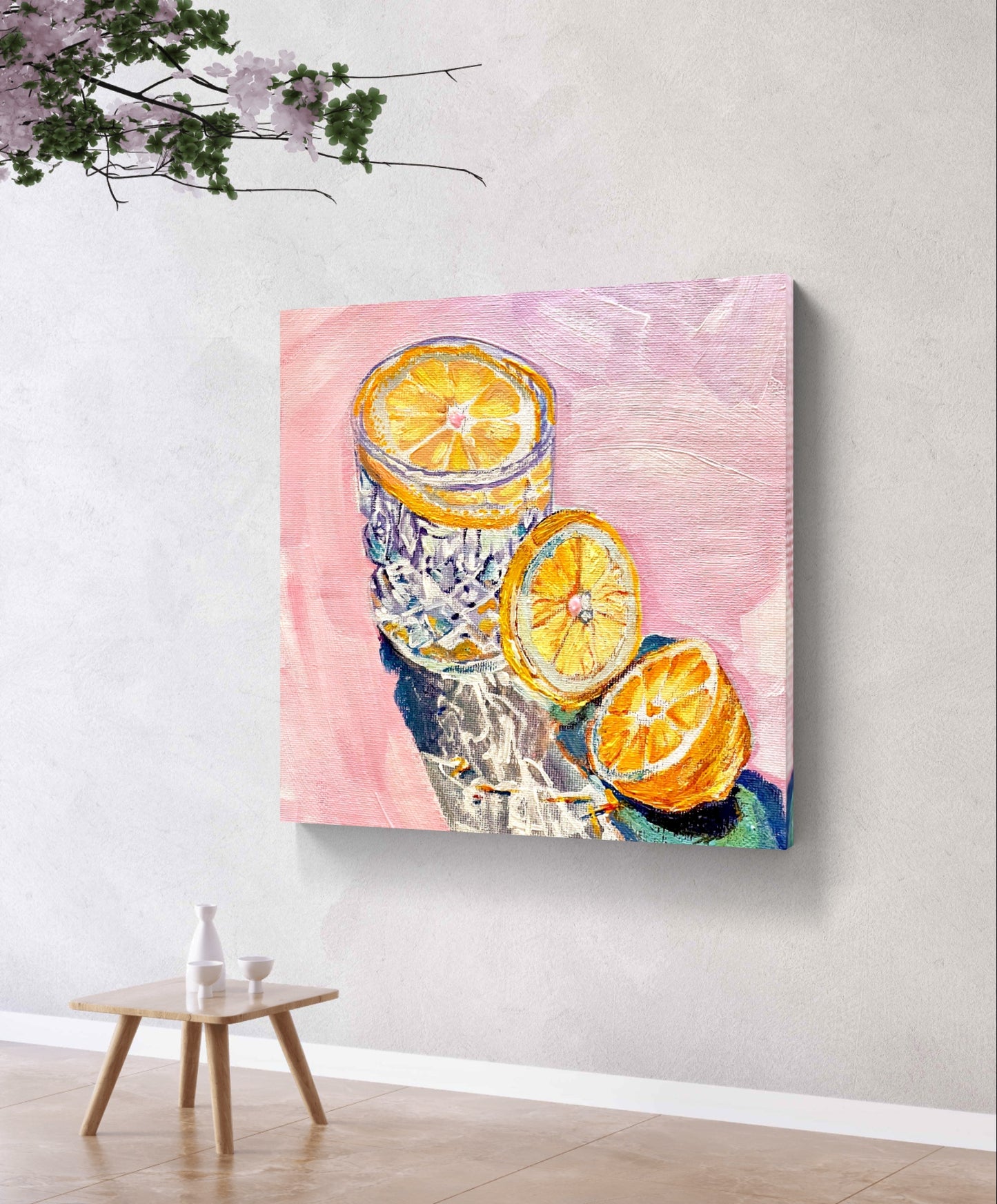 Lemon Water Canvas Art