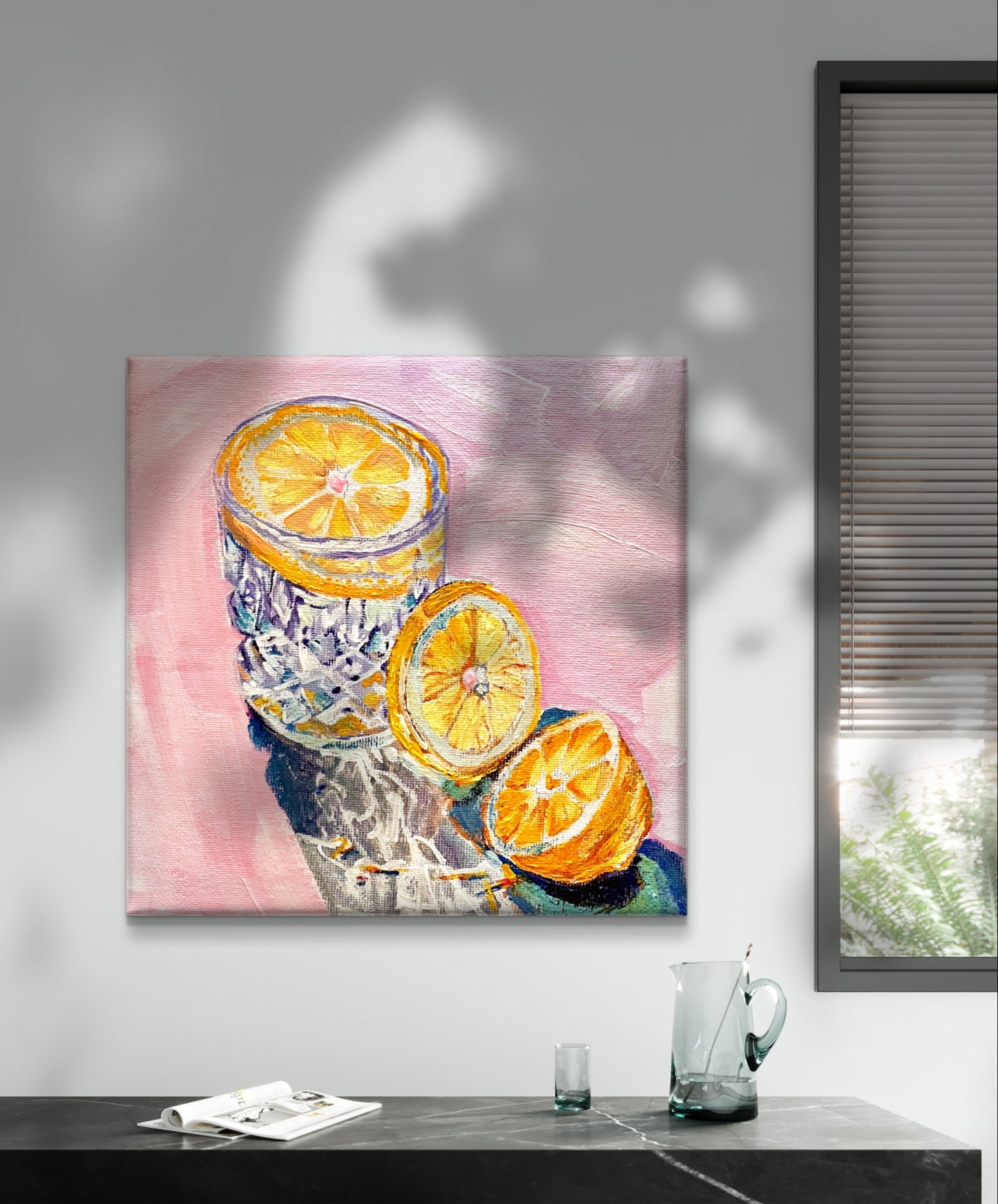 Lemon Water Canvas Art